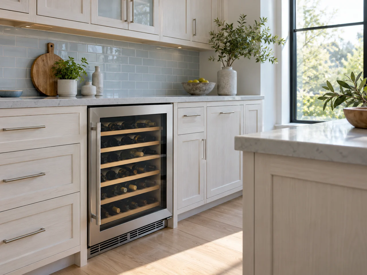 Illustration of a Thermador wine cooler